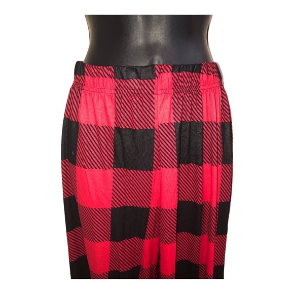 2pack Black & White, Red & Black Checkered soft cozy pajama pants size large new - Picture 12 of 16
